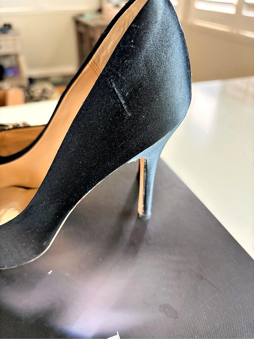 Badgley Mischka Cher Crystal Embellished Pump Embellished Black Heels - Picture 3 of 3